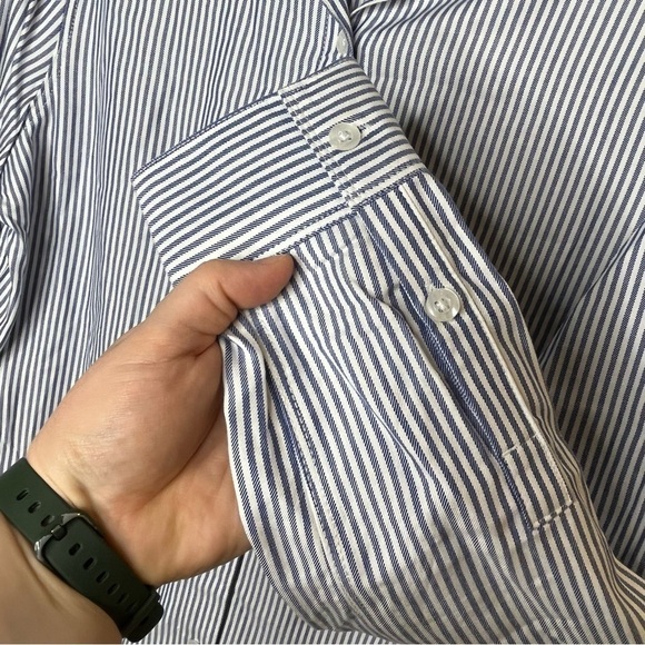 TAHARI Pinstripe Striped Button Up Shirt Long Sleeve - Picture 5 of 8
